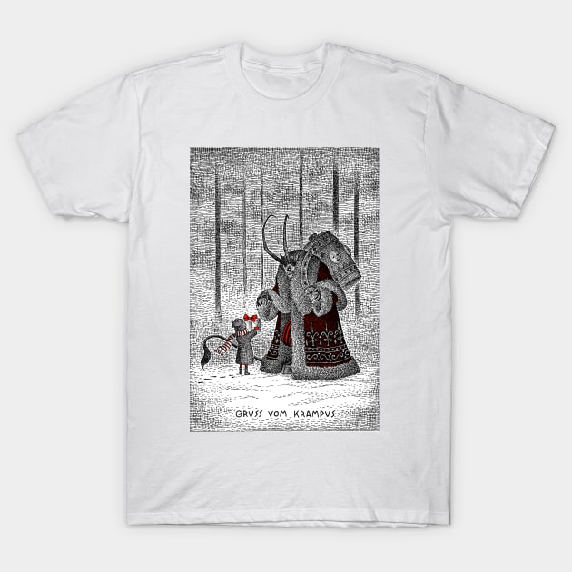 A Gift For Krampus T-Shirt by Haunted Nonsense